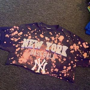new york yankees cropped tee